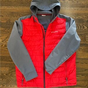 Columbia Mens Red and Gray Jacket